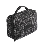 Neceser de poliéster efecto tweed con apertura total 270 g/m² color negro tercera vista