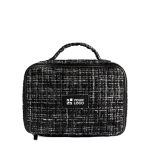 Neceser de poliéster efecto tweed con apertura total 270 g/m² color negro vista principal