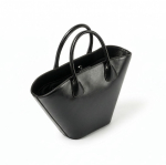 Bolso premium de piel sintética con cierre magnético 520 g/m² color negro quinta vista