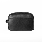 Neceser de PU con cremallera y doble bolsillo interior 200 g/m² color negro primera vista