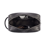 Neceser de PU con cremallera y doble bolsillo interior 200 g/m² color negro vista detalle 4