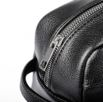 Neceser de PU con cremallera y doble bolsillo interior 200 g/m² color negro vista detalle 5