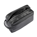 Neceser de PU con cremallera y doble bolsillo interior 200 g/m² color negro sexta vista