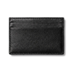 Tarjetero slim de cuero sintético con 3 compartimentos independientes color negro primera vista