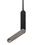 Cable de carga USB-C de 100cm con soporte de móvil integrado 10W color negro tercera vista