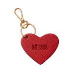 Llavero de PU en forma de corazón con caja de presentación incluida color rojo vista principal