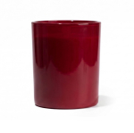 Vela aromática en cerámica brillante con mecha de madera 140g color rojo primera vista