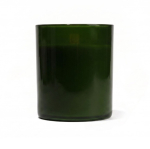 Vela aromática en cerámica brillante con mecha de madera 140g color verde primera vista