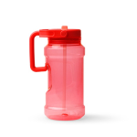Botella deportiva de plástico con pajita abatible y asa 1,5L color rojo segunda vista
