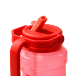 Botella deportiva de plástico con pajita abatible y asa 1,5L color rojo vista detalle 1