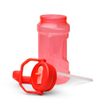 Botella deportiva de plástico con pajita abatible y asa 1,5L color rojo vista detalle 2