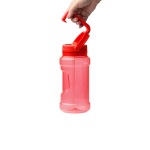 Botella deportiva de plástico con pajita abatible y asa 1,5L color rojo vista detalle 3