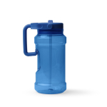 Botella deportiva de plástico con pajita abatible y asa 1,5L color azul real segunda vista