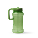 Botella deportiva de plástico con pajita abatible y asa 1,5L color verde oscuro segunda vista