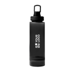 Botella translúcida de plástico reciclado con dosificador y asa 750ml vista principal