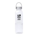 Botella de plástico reciclado con antigoteo y diseño biselado 550ml vista principal