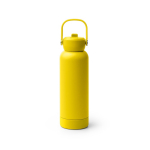 Botella de acero inox reciclado de doble pared con asa y pajita 730ml color amarillo segunda vista