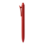 Bolígrafo con clip de pinza a juego, plástico mate y tinta azul color rojo segunda vista