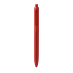 Bolígrafo con clip de pinza a juego, plástico mate y tinta azul color rojo cuarta vista