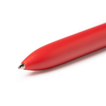 Bolígrafo con clip de pinza a juego, plástico mate y tinta azul color rojo vista detalle 1
