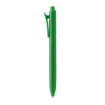 Bolígrafo con clip de pinza a juego, plástico mate y tinta azul color verde segunda vista