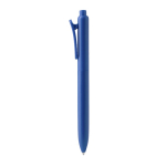 Bolígrafo con clip de pinza a juego, plástico mate y tinta azul color azul real segunda vista