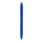 Bolígrafo con clip de pinza a juego, plástico mate y tinta azul color azul real cuarta vista
