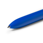 Bolígrafo con clip de pinza a juego, plástico mate y tinta azul color azul real vista detalle 1