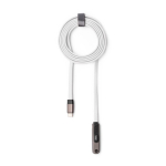 Cable cargador tipo C plegable con soporte para móvil 60W color blanco segunda vista
