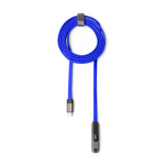 Cable cargador tipo C plegable con soporte para móvil 60W color azul real segunda vista