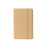 Libreta planificador de cartón reciclado y cubierta rígida con anillas color natural segunda vista