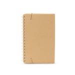 Libreta planificador de cartón reciclado y cubierta rígida con anillas color natural