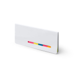 Bloc de notas adhesivas de cartón con notas y mininotas multicolor color blanco primera vista de uso