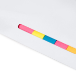 Bloc de notas adhesivas de cartón con notas y mininotas multicolor color blanco vista detalle 1