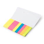Bloc de notas adhesivas de cartón con notas y mininotas multicolor color blanco vista detalle 3