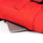 Mochila de poliéster eco con compartimento principal extensible 15'' color rojo vista detalle 2
