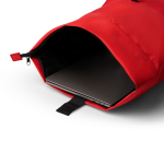 Mochila de poliéster eco con compartimento principal extensible 15'' color rojo vista detalle 4