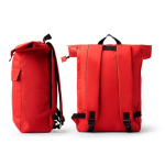 Mochila de poliéster eco con compartimento principal extensible 15'' color rojo vista detalle 5