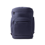 Mochila acolchada de poliéster reciclado con apertura superior 15'' color azul marino segunda vista