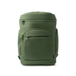 Mochila acolchada de poliéster reciclado con apertura superior 15'' color verde oscuro segunda vista