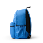 Mochila para portátil de plástico reciclado con respaldo acolchado 17'' color azul real tercera vista de uso