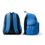 Mochila para portátil de plástico reciclado con respaldo acolchado 17'' color azul real vista detalle 1