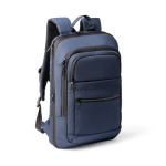 Mochila ejecutiva extensible para portátil de nylon 900D 17” color azul marino primera vista de uso