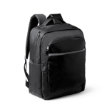 Mochila para portátil de nylon reciclado con bolsillo antirrobo 16” color negro primera vista de uso