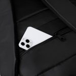 Mochila para portátil de nylon reciclado con bolsillo antirrobo 16” color negro vista detalle 1