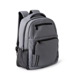 Mochila para PC de plástico reciclado con bandas reflectantes 15” color gris primera vista de uso