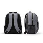 Mochila para PC de plástico reciclado con bandas reflectantes 15” color gris vista detalle 6