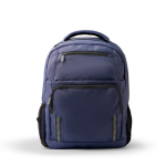 Mochila para PC de plástico reciclado con bandas reflectantes 15” color azul marino segunda vista