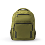 Mochila para PC de plástico reciclado con bandas reflectantes 15” color verde oscuro segunda vista