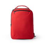 Mochila de poliéster reciclado con espalda y asas acolchadas 14'' color rojo segunda vista